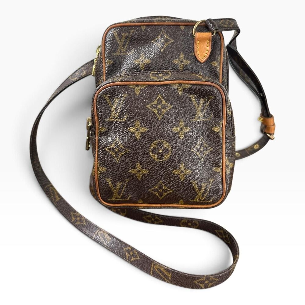 Louis Vuitton Vintage Amazone PM Mini Crossbody Bag Small Brown Monogram Canvas
